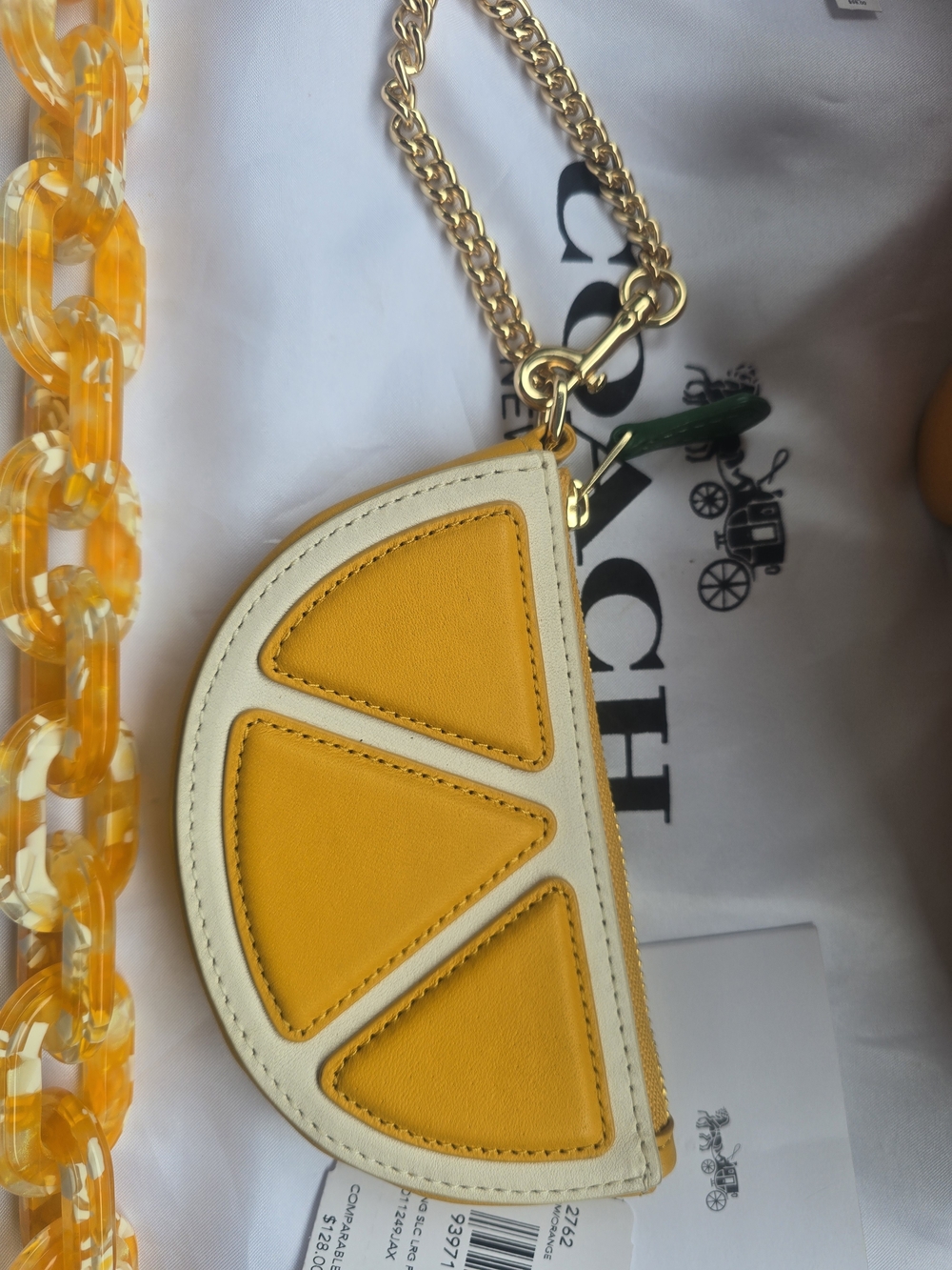 Coach Orange Slice Coin Purse - Picture 4 of 7